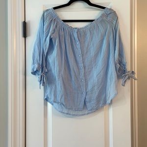 Light blue top